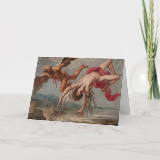 De Herfst van Icarus (door Jacob Peter Gowy) Kaart (Voorkant)