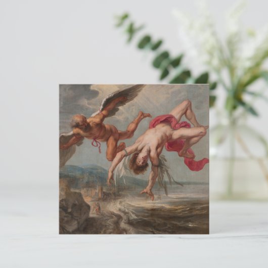 De Herfst van Icarus (door Jacob Peter Gowy) Kaart (Staand voorkant)