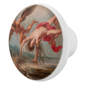 De Herfst van Icarus (door Jacob Peter Gowy) Keramische Knop (Rechts)