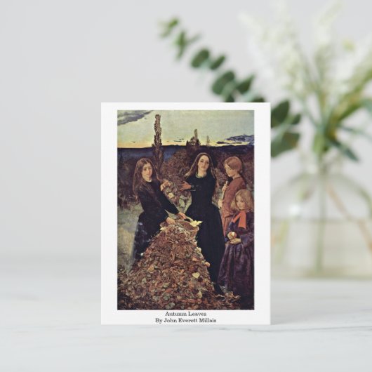 De herfst van John Everett Millais Briefkaart (Staand voorkant)