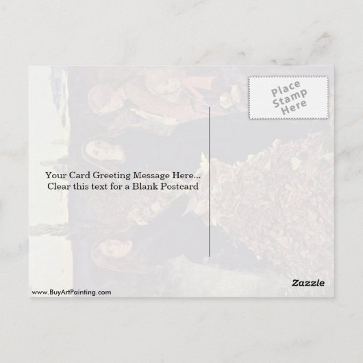 De herfst van John Everett Millais Briefkaart (Achterkant)