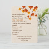 De herfst van Leaves Wedding Vow Renewal Kaart (Staand voorkant)