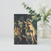 De Herfst van Man; Adam en Eva van Titiaan Briefkaart (Staand voorkant)