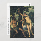 De Herfst van Man; Adam en Eva van Titiaan Briefkaart (Voorkant / Achterkant)