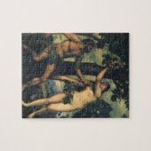 De Herfst van Man; Adam en Eva van Titiaan Legpuzzel (Horizontaal)