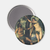 De Herfst van Man; Adam en Eva van Titiaan Magneet (Voorkant / Achterkant)