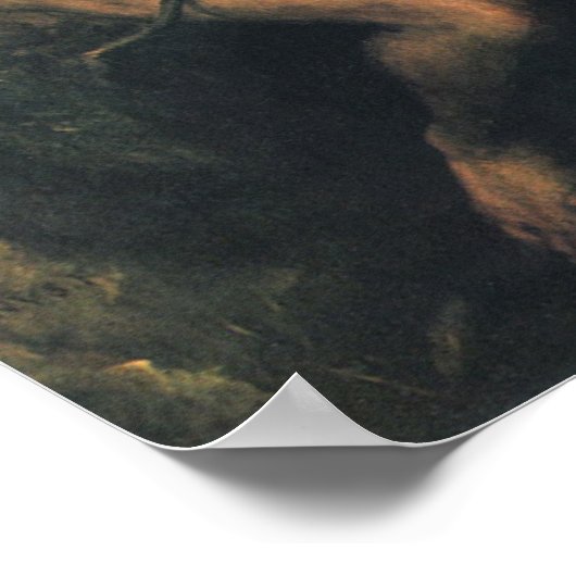 De Herfst van Man; Adam en Eva van Titiaan Poster (Hoek)