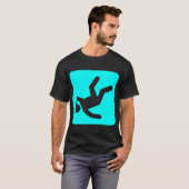 De Herfst van Man - Cyaan T-shirt (Voorkant volledig)