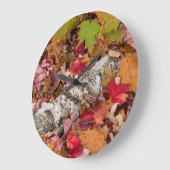 De herfst van Maple laat Hoesje op bosgrond vallen Grote Klok (Hoek)