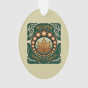 De herfst, Verandering is Magische Stijl Acryl Ornament