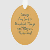 De herfst, Verandering is Magische  Stijl Acryl Ornament (achterkant)
