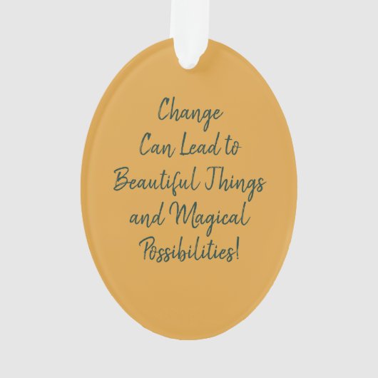 De herfst, Verandering is Magische  Stijl Acryl Ornament (achterkant)