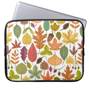 De herfst verlaat een  naadloos patroon op witte b laptop sleeve