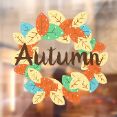 De herfst verlaat het grote venster met de huid raamsticker (Vel 2)