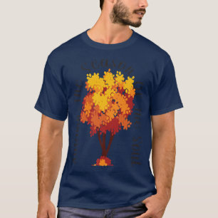 De herfst verlaat het seizoen van de Herfst van de T-shirt