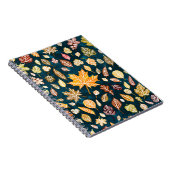 De herfst verlaat naadloze patroon achtergrond vin notitieboek (Rechterzijde)