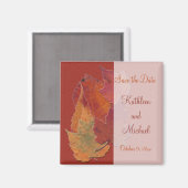 De herfst verlaat sparen de Magnet van de Datum (Voorkant / Achterkant)