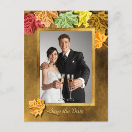 De herfst verlaat sparen het Briefkaart van de Dat