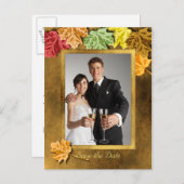 De herfst verlaat sparen het Briefkaart van de Dat (Voorkant / Achterkant)