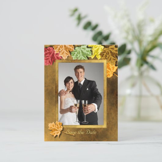 De herfst verlaat sparen het Briefkaart van de Dat (Staand voorkant)