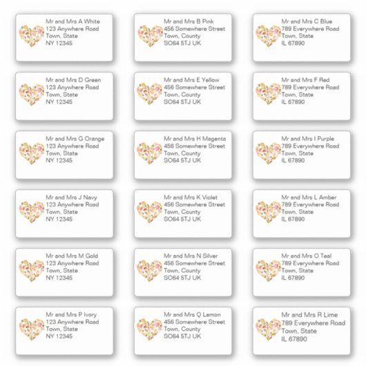 De herfst verliest de Individuele Naam en het Adre Sticker (Voorkant)