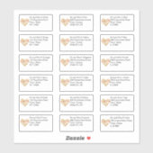 De herfst verliest de Individuele Naam en het Adre Sticker (Vel)