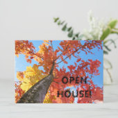 De herfst verliest Uitnodigingen Open House Busine (Staand voorkant)