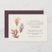 De herfst vertrekt de bruidbrunch-uitnodiging (Voorkant / Achterkant)