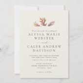 De herfst vertrekt de uitnodiging voor de bruiloft (Voorkant)