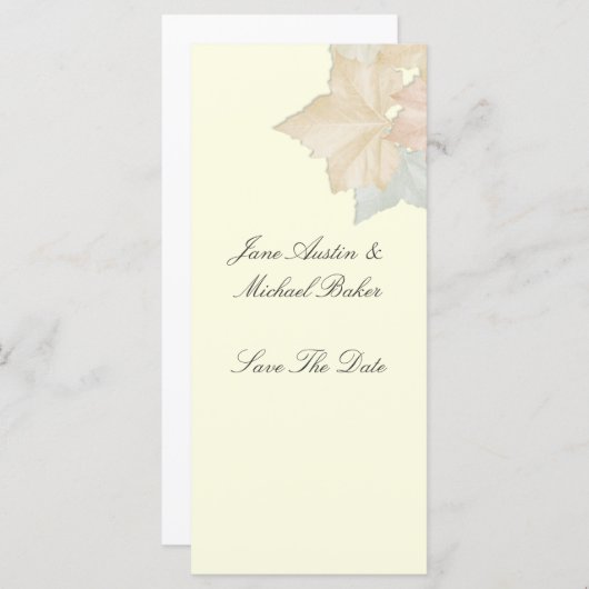 De herfst vertrekt, een bruiloft bewaart het Bladw (Voorkant / Achterkant)