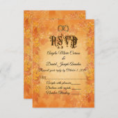 De herfst vertrekt het feest RSVP Kaart (Voorkant / Achterkant)