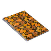 De herfst vertrekt naadloos patroon,  achtergrond notitieboek (Rechterzijde)