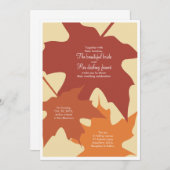 De herfst vertrekt trouwuitnodiging - sinaasappels kaart (Voorkant / Achterkant)