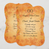 De herfst vertrekt Uitnodiging voor bruiloft (Voorkant / Achterkant)