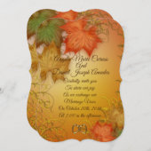 De herfst vertrekt Uitnodiging voor bruiloft (Voorkant / Achterkant)