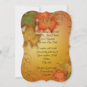 De herfst vertrekt Uitnodiging voor bruiloft (Achterkant)