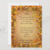 De herfst vertrekt Uitnodiging voor bruiloft (Achterkant)