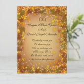 De herfst vertrekt Uitnodiging voor bruiloft (Staand voorkant)