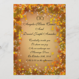 De herfst vertrekt Uitnodiging voor bruiloft