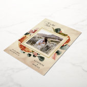 de herfst voelt elegant floral save the date folie uitnodiging (Gedraaid)