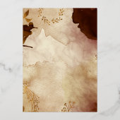 de herfst voelt elegant floral save the date folie uitnodiging (Achterkant)