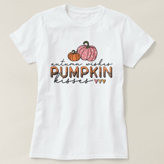 De herfst wenst pompoen en T-shirt herfst (Design voorkant)