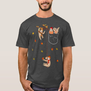 De Herfst Yall Autumn laat Herfst Sloth Pocket T-shirt