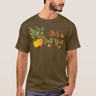 De Herfst Yall Cute Pumpkin laat de Zeeen van de h T-shirt