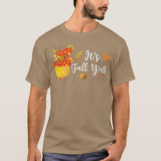 De Herfst Yall Cute Pumpkin laat de Zeeen van de h T-shirt