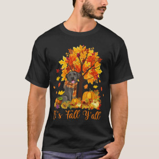 De Herfst Yall Labrador Black Lab Halloween Thanks T-shirt