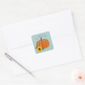 De Herfst Y'all pompoenen oogsten Zonnebloem Moder Vierkante Sticker (Envelop)