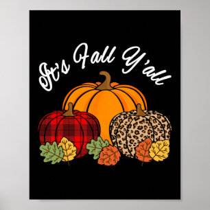 De Herfst Yall Pumpkin Leopard Print Autumn Thanks