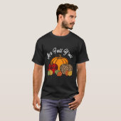 De Herfst Yall Pumpkin Leopard Print Autumn Thanks T-shirt (Voorkant volledig)