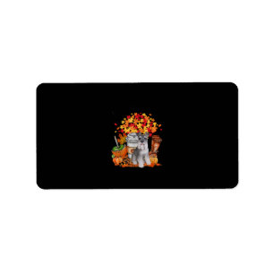 de herfst yall schnauzer dog halloween Thanksgivin Etiket